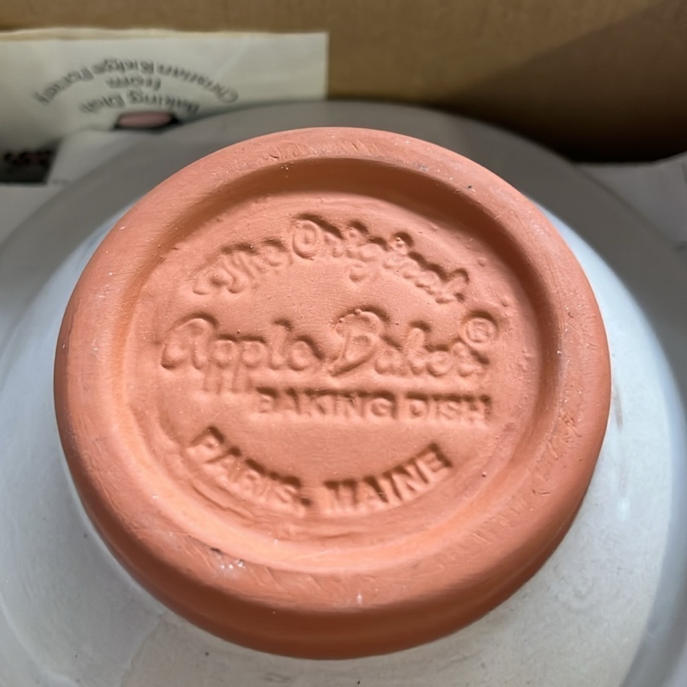 VINTAGE The Original Apple Baker baking dish Christian Ridge Pottery Maine 1983 - Picture 4 of 11